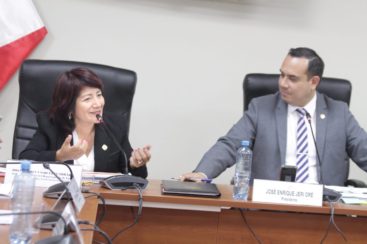 Rosa Vásquez sustenta en el Congreso de la República el presupuesto asignado al Gore Lima para el 2024