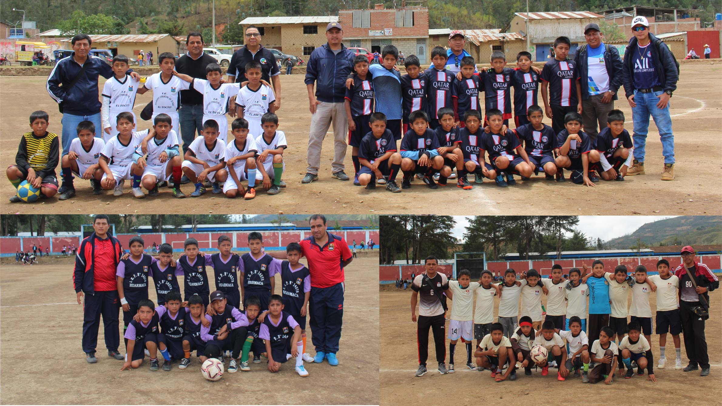 Este martes 10 de octubre se realizaron los encuentros deportivos para conocer los equipos que clasifican a la final de la categoría A de los juegos deportivos escolares 2023 que organiza el Ministerio de Educación. El primer encuentro fue entre las II.EE. San Martín del centro poblado Nuevo San Martín y Sagrado Corazón de Jesús del caserío El Tocto, esta última logró vencer a su rival en una tanda de penales.
El segundo encuentro fue entre las II.EE. 14578 del centro poblado Santa Teresa y Fray Martín de Porres de la ciudad de Huarmaca. En este caso, la selección de la I.E. Fray Martín se impuso por tres goles a cero logrando su clasificación a la final.
