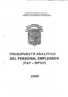 Vista preliminar de documento PAP- PRESUPUESTO ANALITICO DE PERSONAL 2006- EMPLEADOS