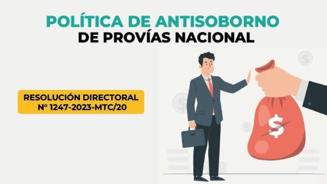 Provías Nacional: Firme en su compromiso contra la Corrupción con la Aprobación de su Política Antisoborno