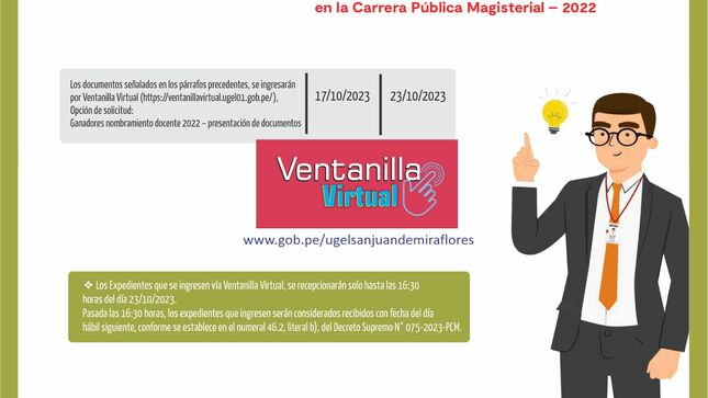 Presentación de documentos para la emisión de la resolución de nombramiento