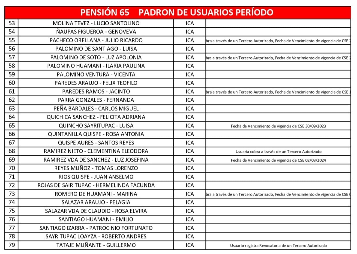 Pensión 65