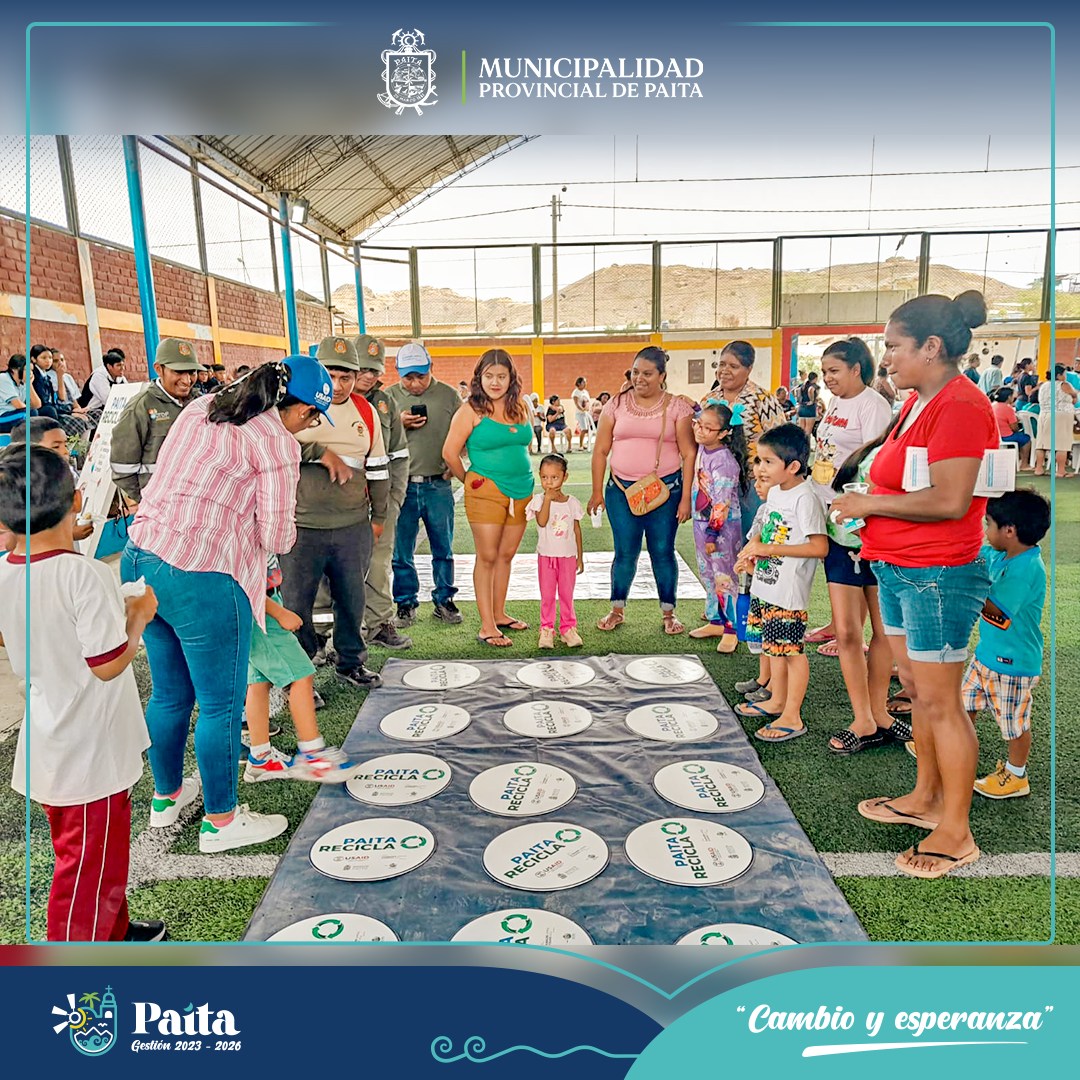 Municipalidad de Paita presente en Tamarindo sensibilizando a la población sobre el buen manejo de residuos sólidos
