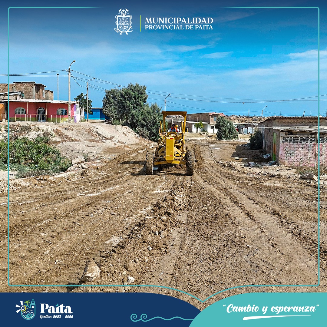 Municipalidad de Paita trabajó en mantenimiento de principales vías de acceso del A.H. Keiko Sofía II Etapa