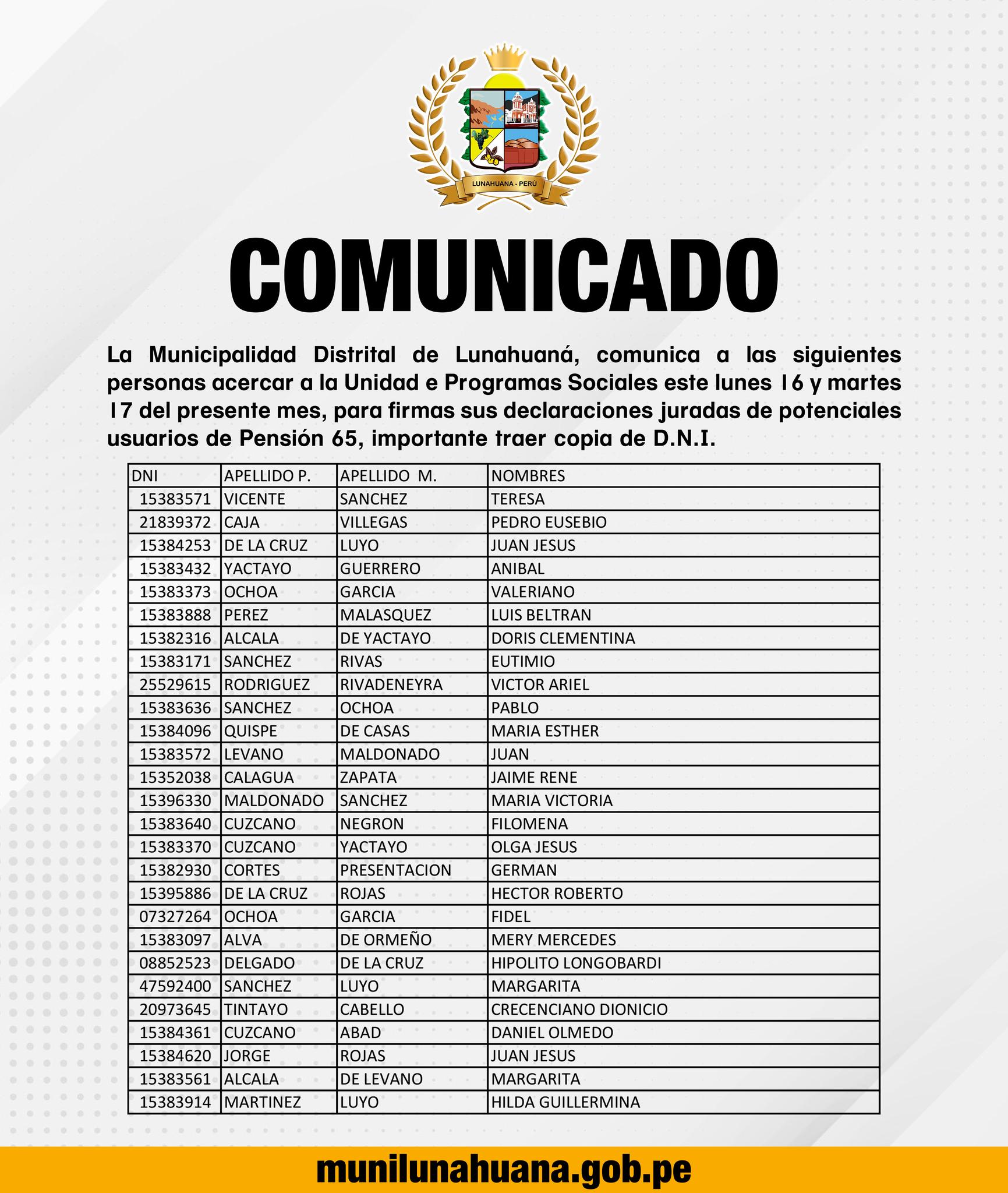 Este lunes 16 y martes 17 del presente mes.
