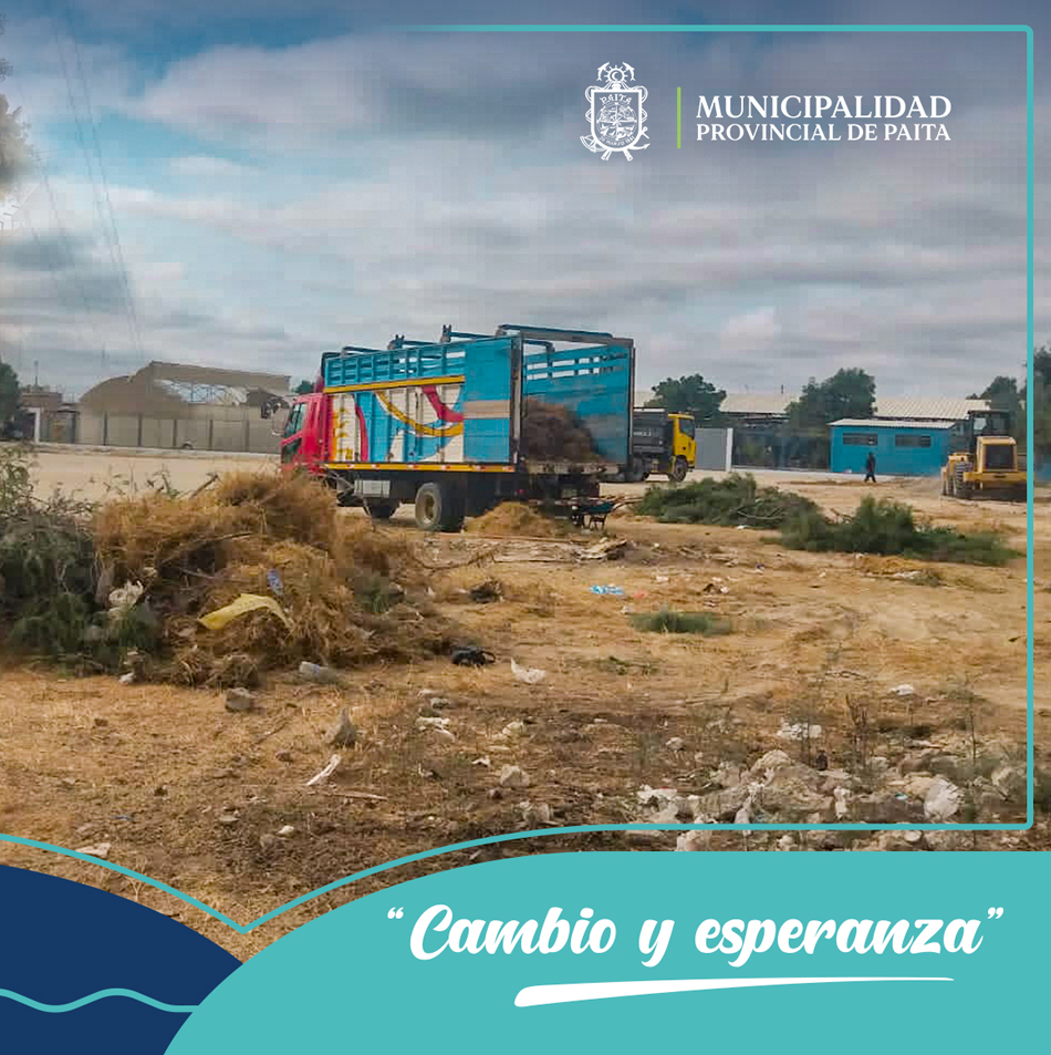 Municipalidad de Paita realiza operativo de limpieza y recojo de maleza en los alrededores del CS Juan Valer Sandoval