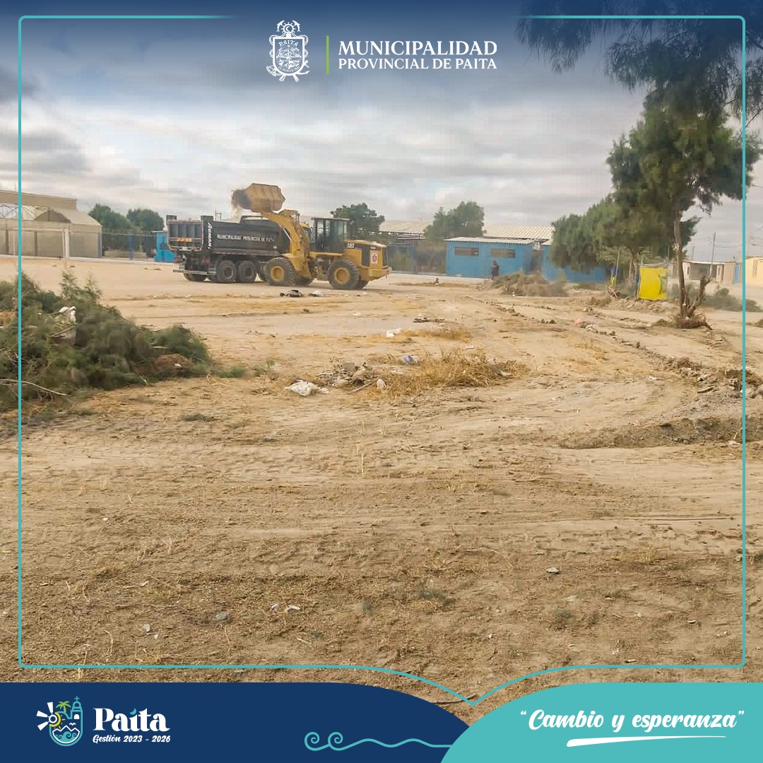 Municipalidad de Paita realiza operativo de limpieza y recojo de maleza en los alrededores del CS Juan Valer Sandoval