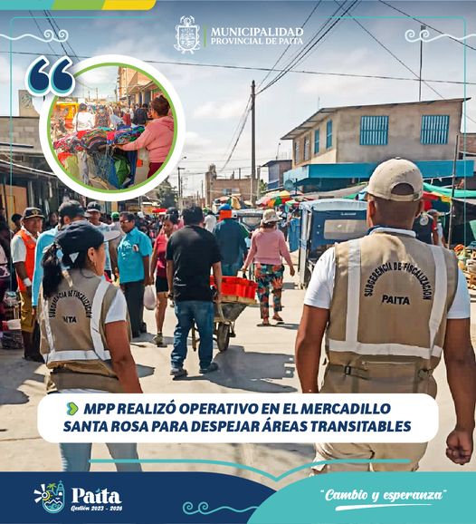 MPP realizó operativo en el mercadillo Santa Rosa para despejar áreas transitables