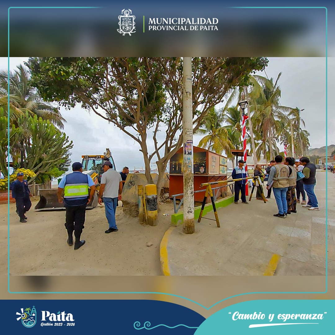 Municipalidad de Paita retiró puestos rodantes que se habían ubicado en la playa el Toril