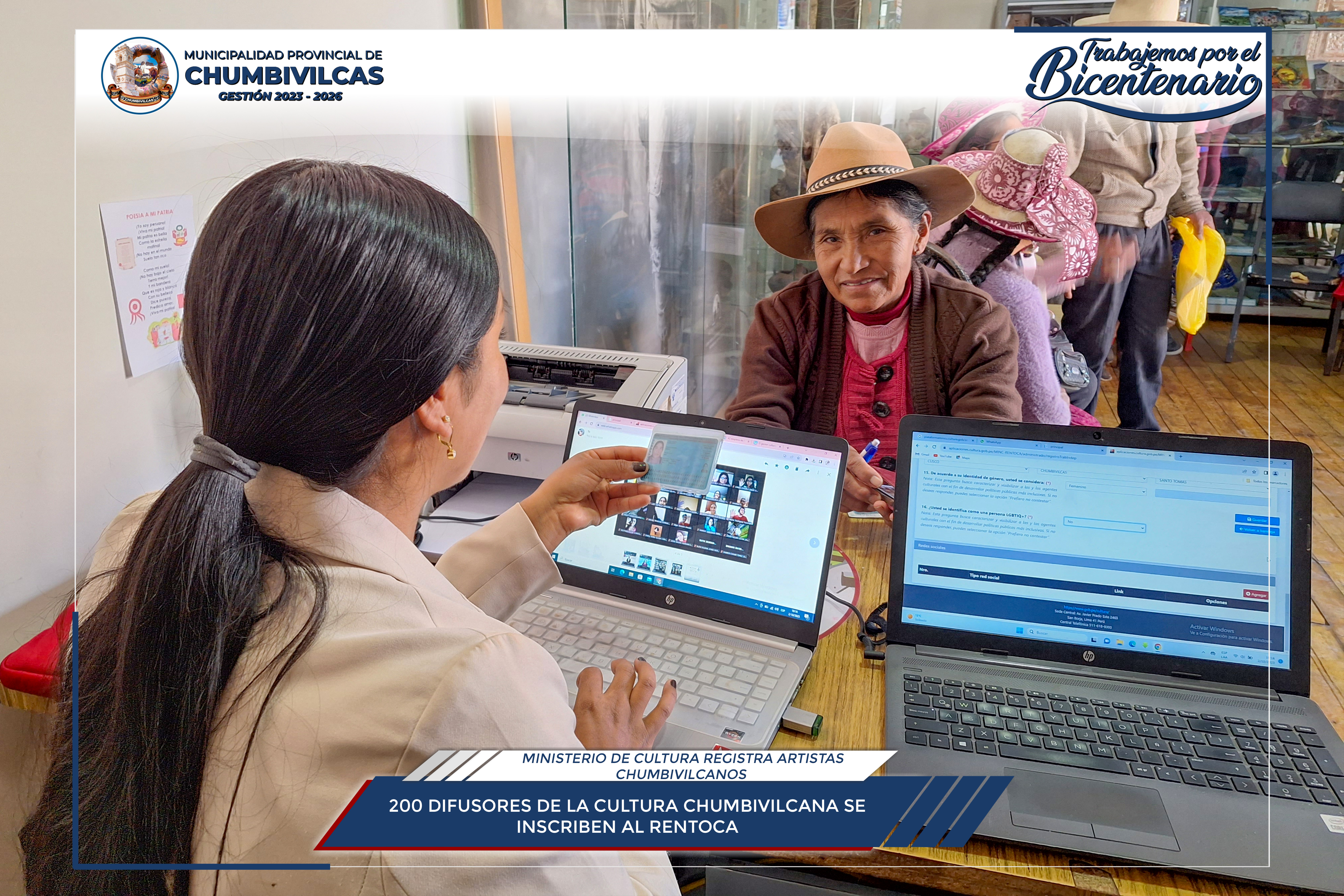 Doscientos difusores de la cultura chumbivilcana se inscriben al Rentoca