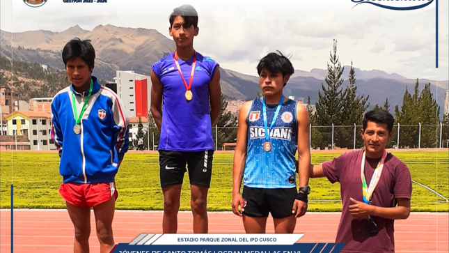 Jóvenes de Santo Tomás logran medallas en el VI Campeonato Regional de Atletismo 
