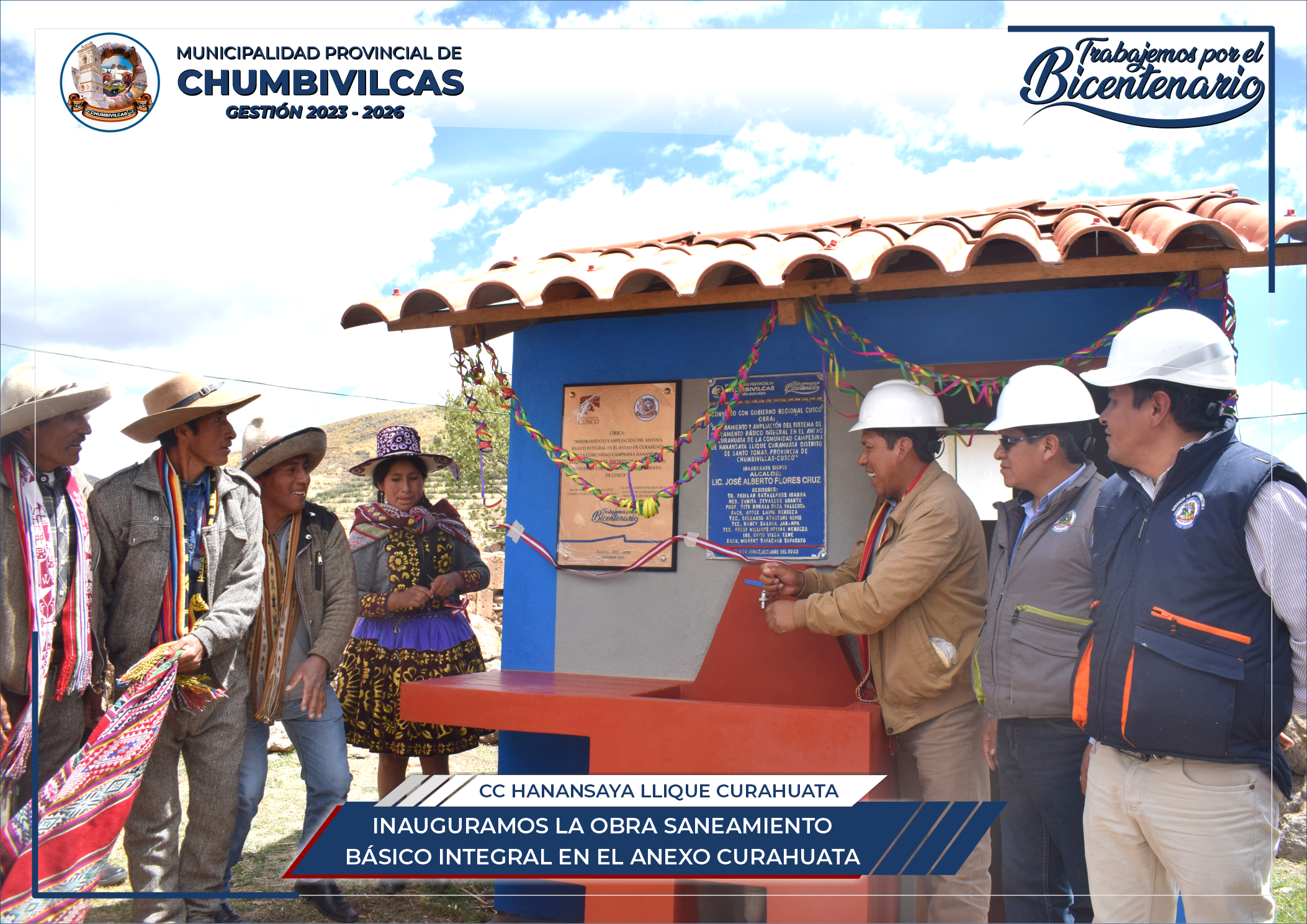Chumbivilcas: Inauguramos obra de saneamiento básico integral en el anexo Curahuata