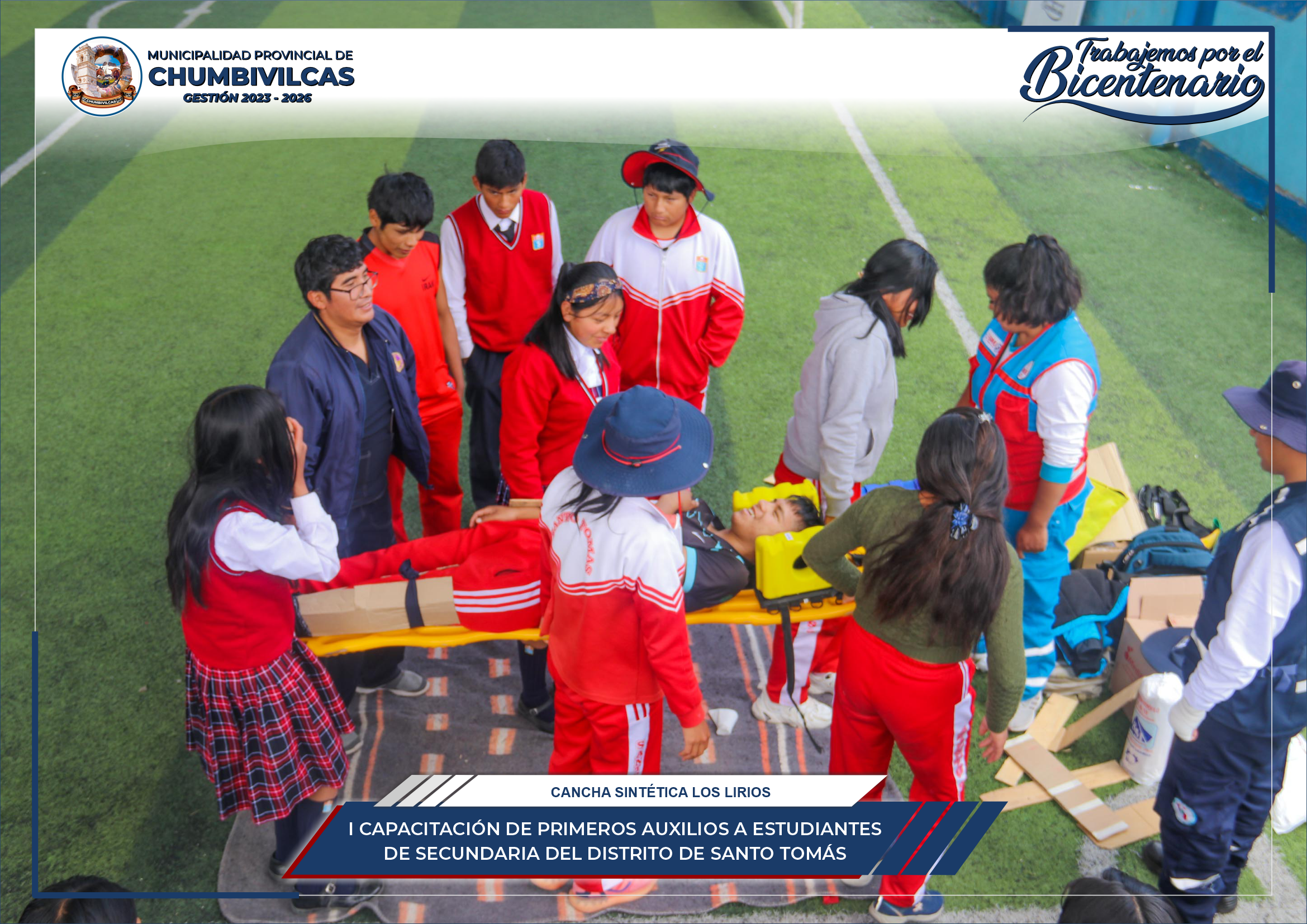 I Capacitación de primeros auxilios a estudiantes del nivel secundario del distrito de Santo Tomás