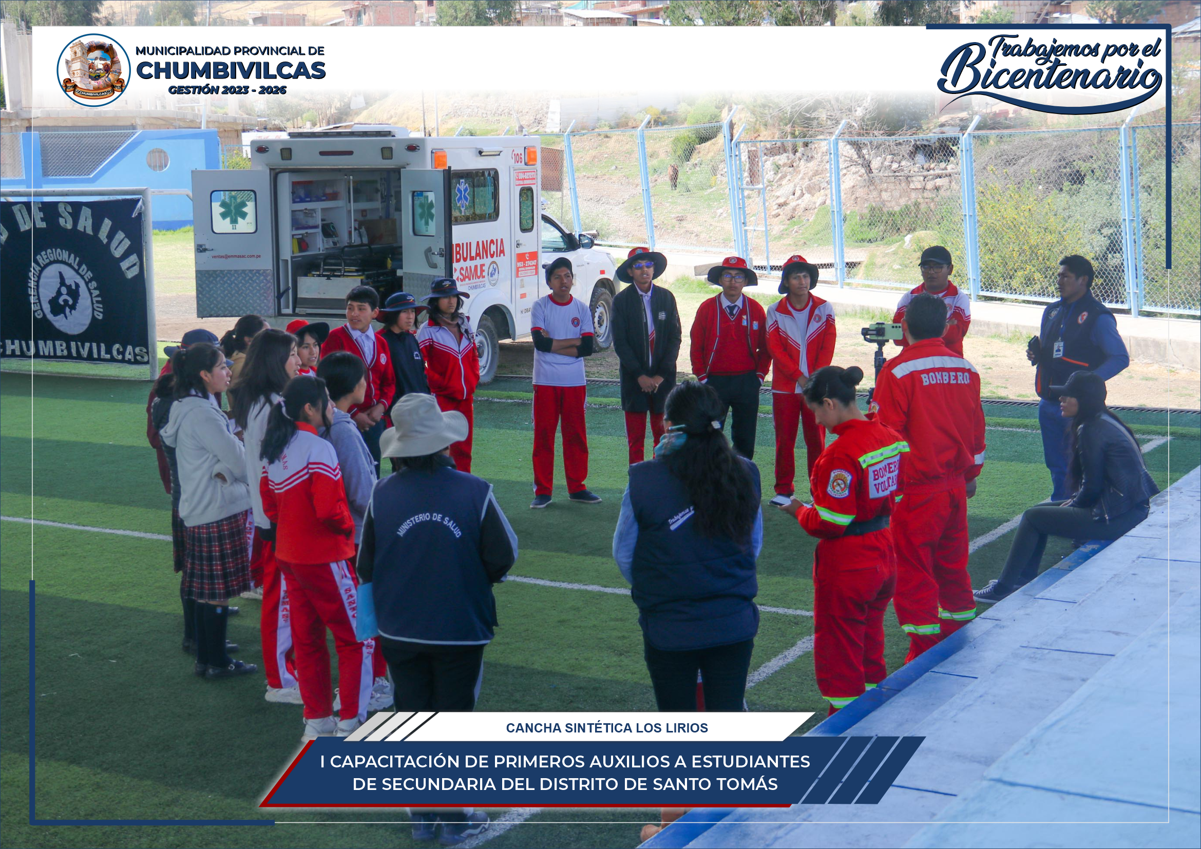I Capacitación de primeros auxilios a estudiantes del nivel secundario del distrito de Santo Tomás