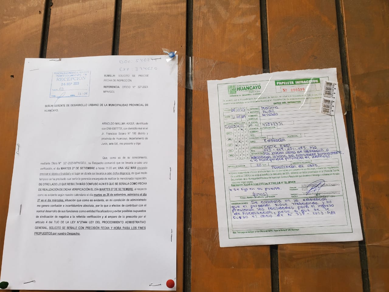 No comunicaron el inicio de la obra por lo que fue infraccionado