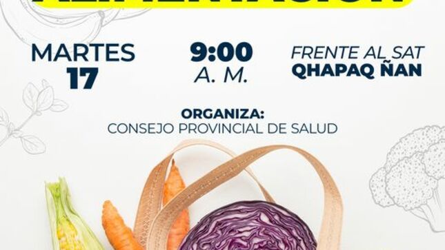 La Municipalidad Provincial de Cajamarca, te invita a participar de nuestra actividad por el día mundial de la alimentación, que contará con la participación de: Cuna Más, Qali Warma, Red Integrada de Salud,  subgerencia de Programas Sociales y Empadronamiento, Colegio de Psicólogos de Cajamarca y la subgerencia de Salud. 