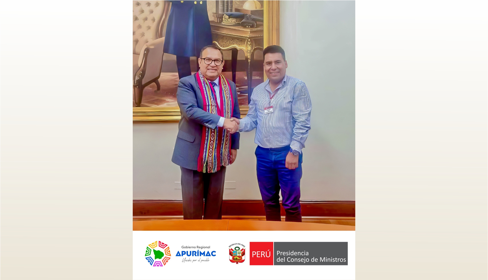 Presidente del Consejo de Ministros y Gobernador Regional concretan proyectos de envergadura a favor de Apurímac