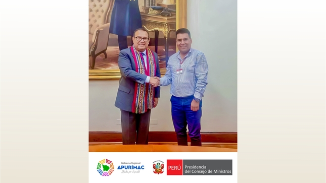 Presidente del Consejo de Ministros y Gobernador Regional concretan proyectos de envergadura a favor de Apurímac