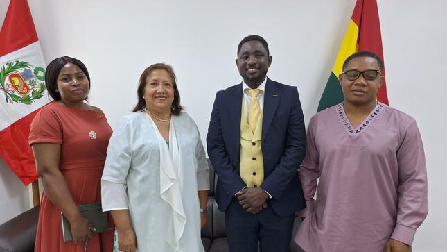 Embajadora del Perú en Ghana se reunió con Presidente de la Cámara de Inversión y Comercio América del Sur - Ghana