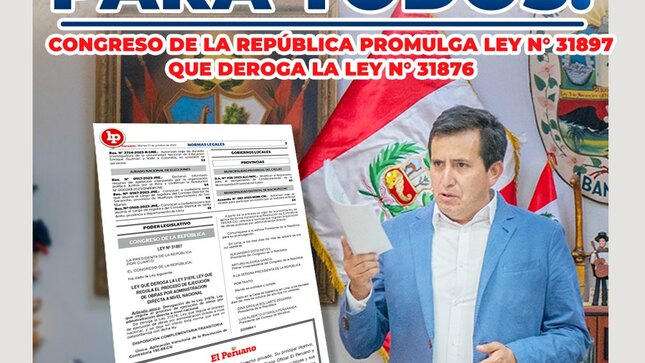 MPA: ¡Una Buena Noticia Para Todos! Congreso De La República Aprueba Ley N° 31897, Potenciando La Gestión De Obras Públicas