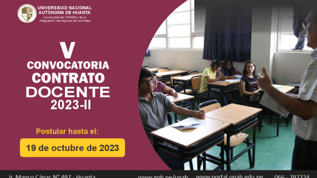 Archivo del Quinto Concurso de Contrato Docente 2023-II
