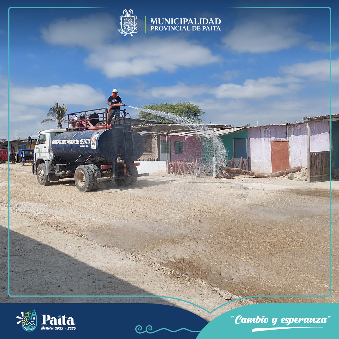 Municipalidad de Paita trabajó en el mantenimiento de las principales calles del asentamiento humano El Tablazo