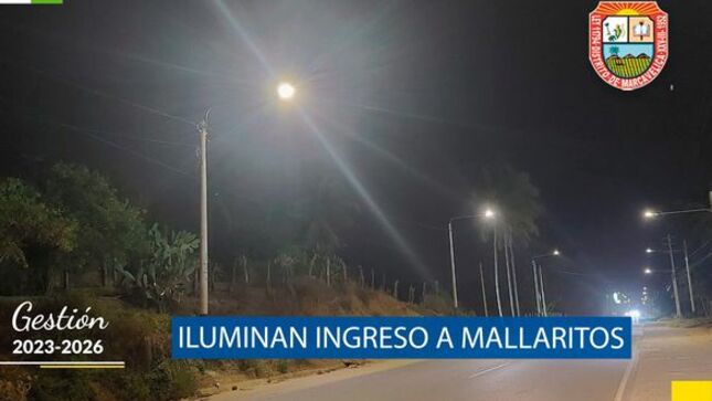 Iluminan Ingreso A Mallaritos.