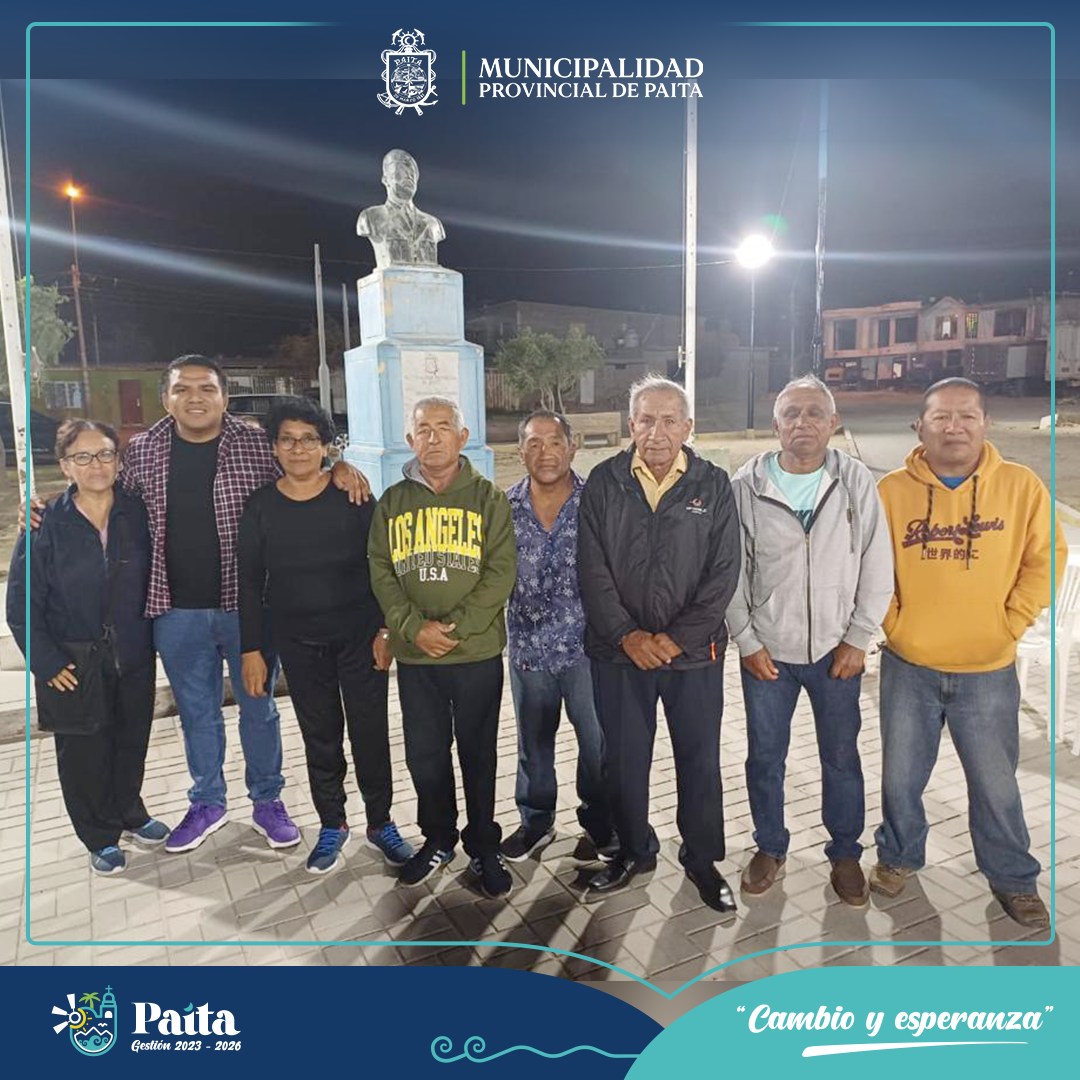 Municipalidad de Paita mejoró la iluminación del parque del A.H Juan Valer Sandoval