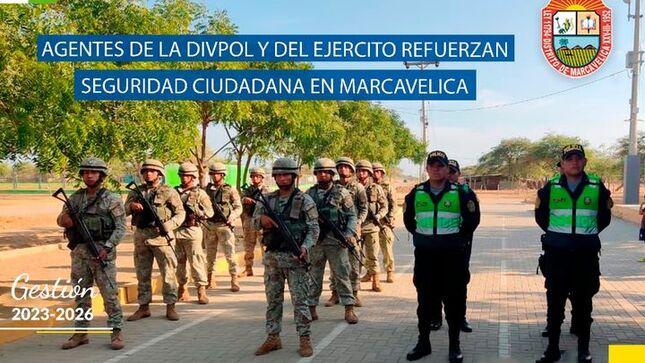 Agentes De La Divpol Y Del Ejercito Refuerzan Seguridad Ciudadana En Marcavelica.