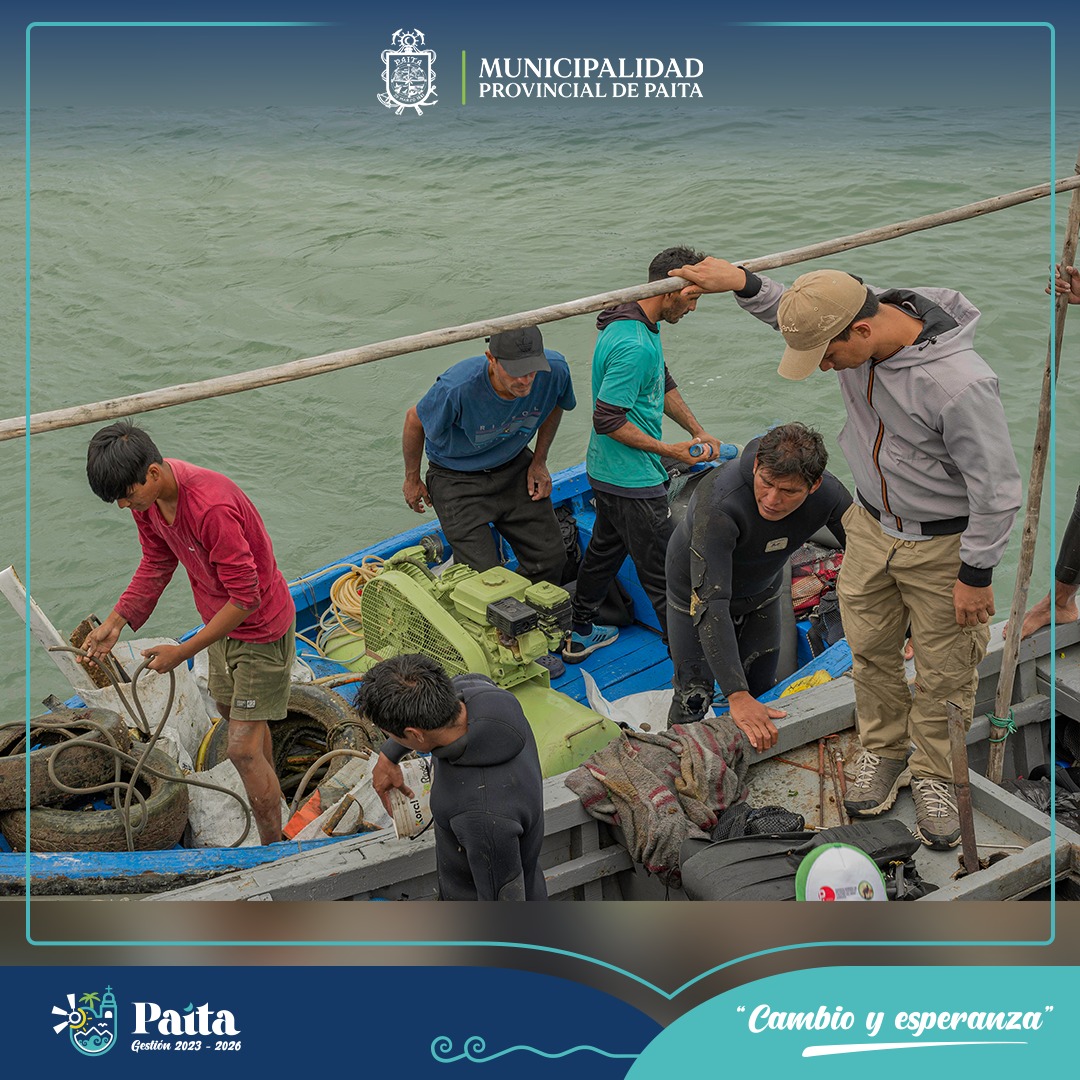 Municipalidad Provincial de Paita encabeza campaña de limpieza del fondo marino en la bahía