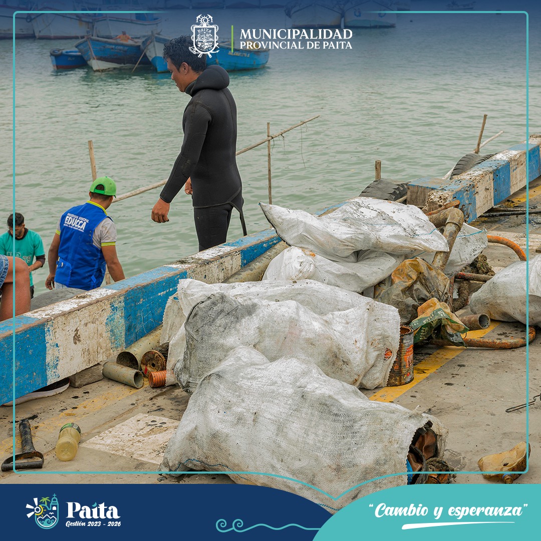 Municipalidad Provincial de Paita encabeza campaña de limpieza del fondo marino en la bahía
