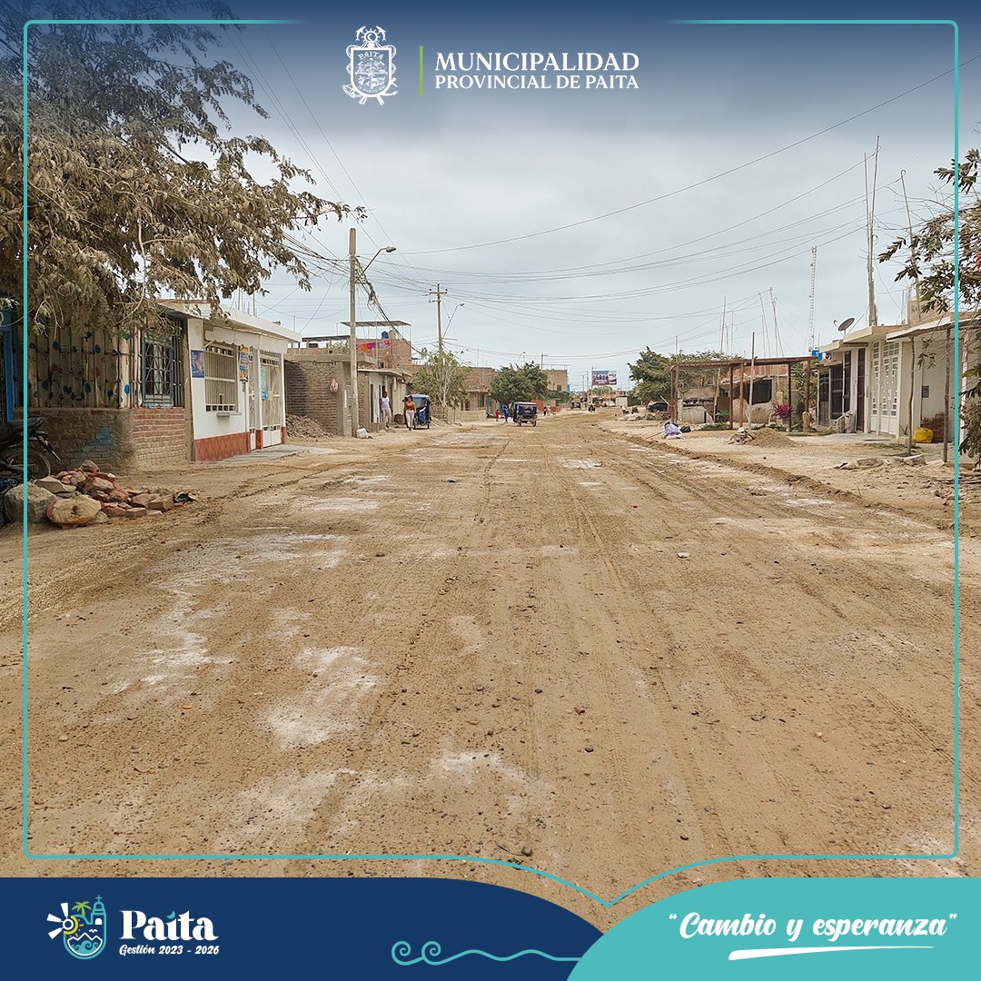 Municipalidad de Paita trabajó en el mantenimiento de las principales calles del A.H Juan Valer Sandoval