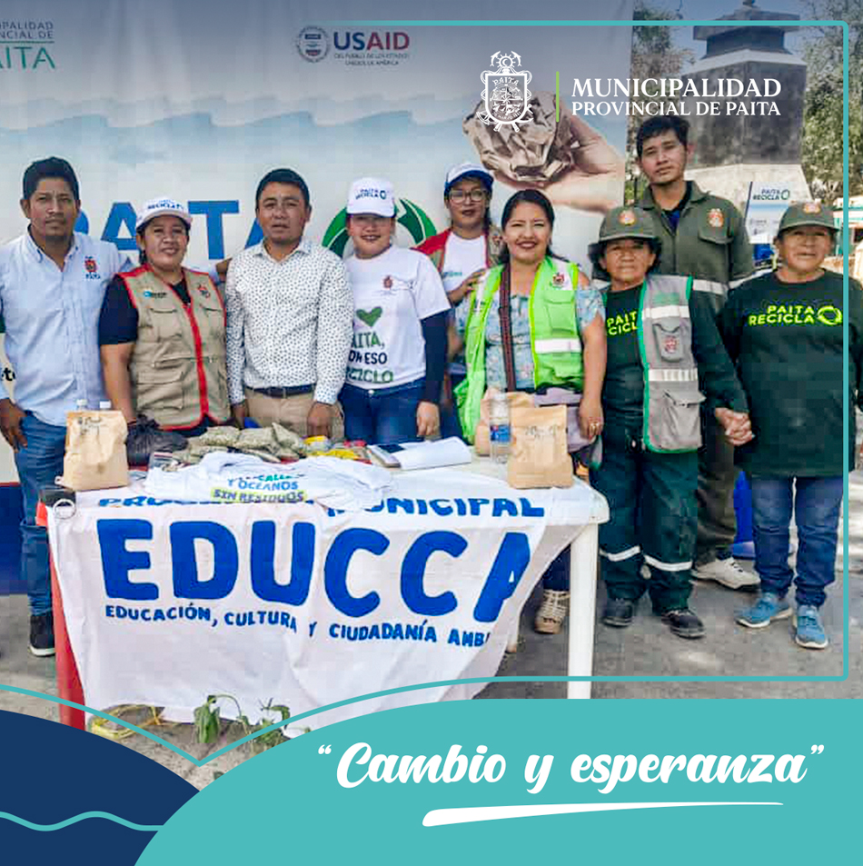 Municipalidad de Paita recaudó con éxito 1500 kilogramos de residuos aprovechables en reciclatón de Pueblo Nuevo de Colán