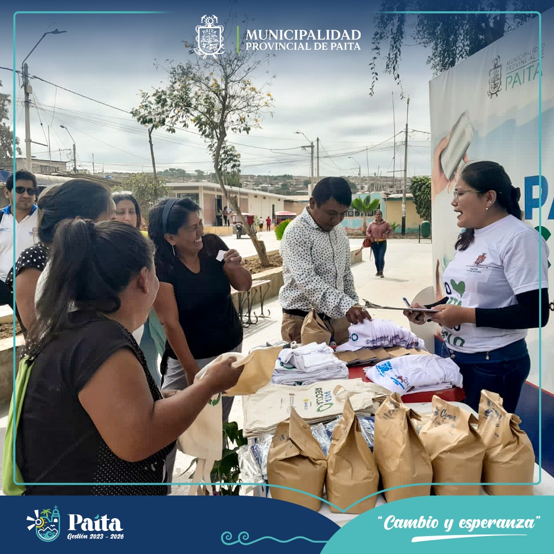 Municipalidad de Paita recaudó con éxito 1500 kilogramos de residuos aprovechables en reciclatón de Pueblo Nuevo de Colán