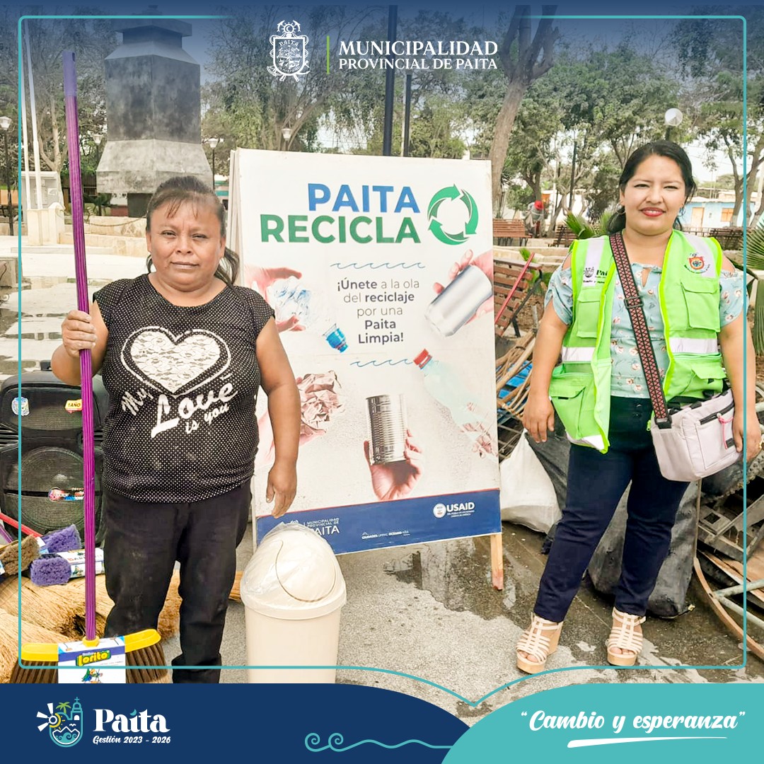 Municipalidad de Paita recaudó con éxito 1500 kilogramos de residuos aprovechables en reciclatón de Pueblo Nuevo de Colán