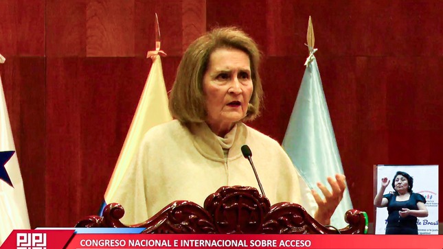 Vicepresidenta del TC Luz Pacheco expuso en congreso sobre acceso a la justicia de personas con discapacidad