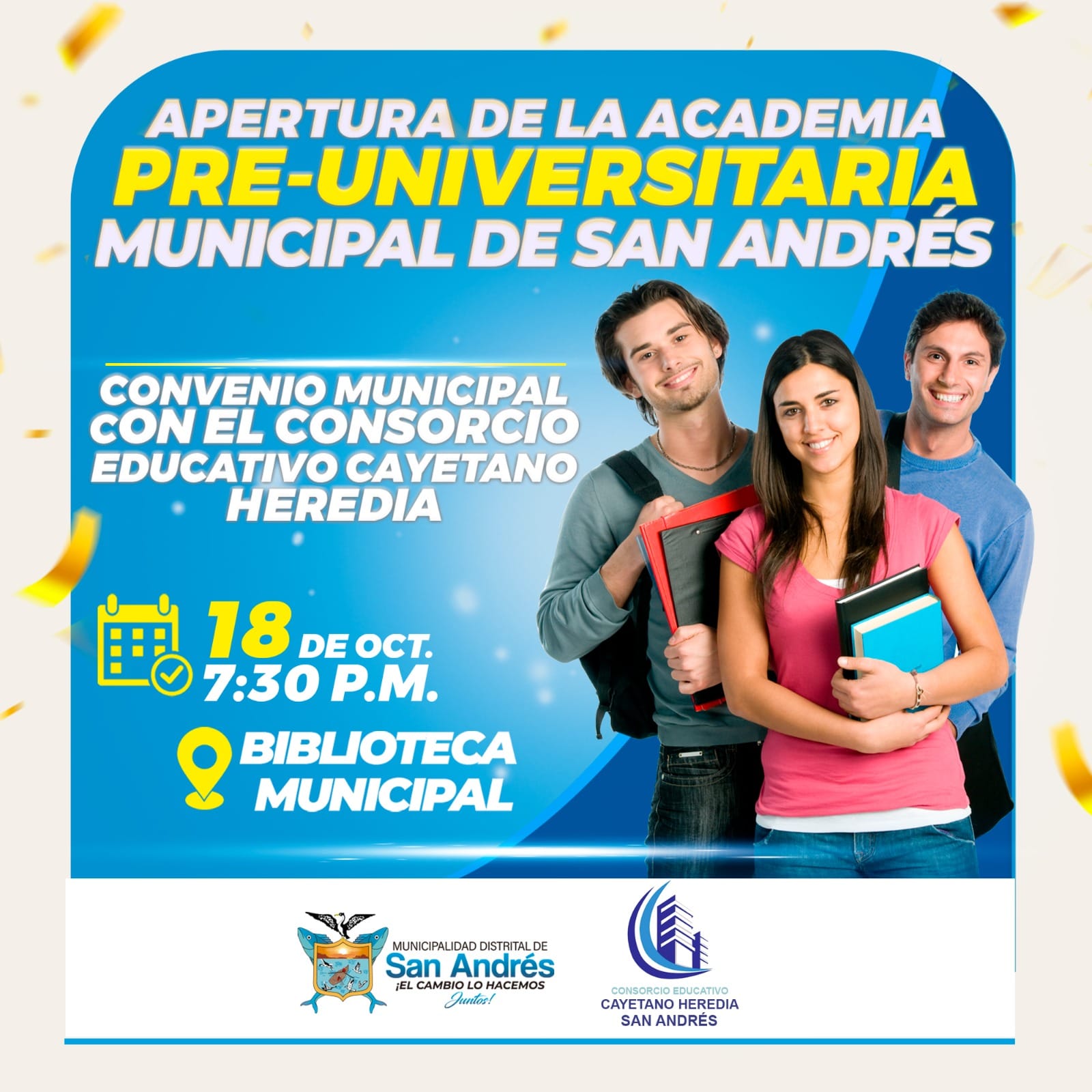 Apertura de la Academia Pre Universitario de la Municipalidad Distrital de San Andres