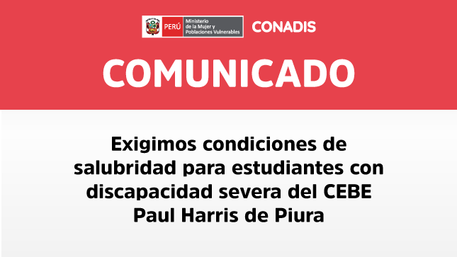 comunicado del conadis