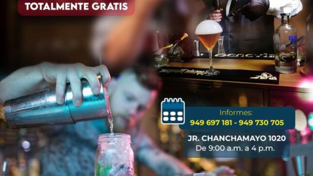 Inscríbete en nuestro taller de COCTELERÍA totalmente gratis, acude a las instalaciones del Renace Mujer y Familia. 