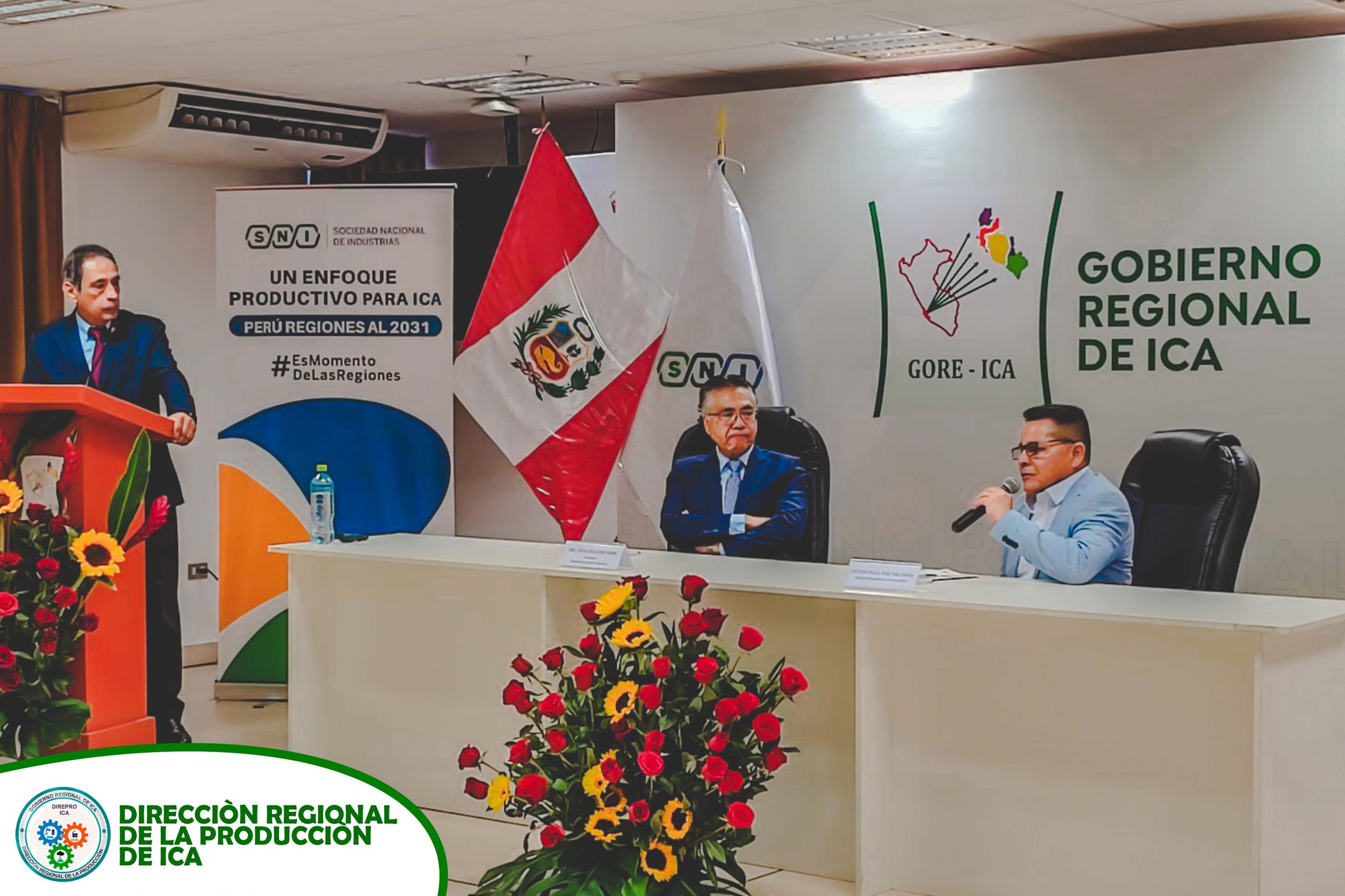 La Suscripción del Convenio de Cooperación Insterinstitucional entre la Sociedad Nacional de Industria y el GORE ICA.