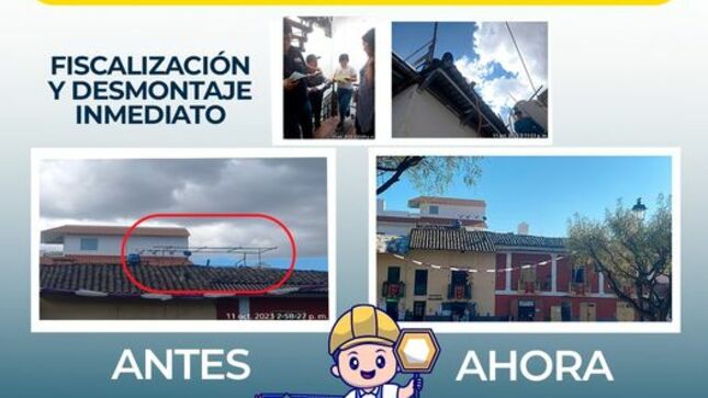 En una oportuna intervención por parte del personal de la subgerencia de Planificación Territorial y Centro Histórico, se notificó, fiscalizó y desmontó una estructura metálica que atenta contra el reglamento que existe en nuestra zona monumental. 
👉Agradecemos el compromiso y la colaboración de la propietaria para desmontar esta estructura metálica que atentaba contra la imagen y el patrimonio de nuestro Centro Histórico. 
🚨Hacemos un llamado a todos los vecinos a ser responsables al momento de construir. Desde la comuna local estaremos al pendiente de cualquiera tipo de obra que atente contra la normativa y el reglamento establecido para nuestro Centro Histórico. 