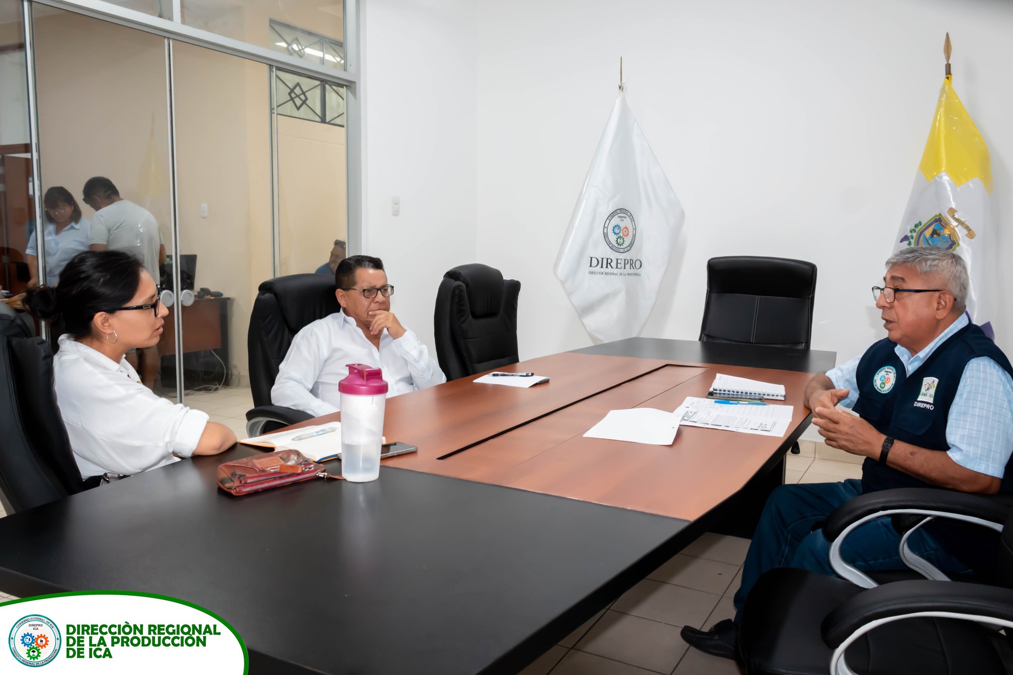 Reunión entre la Dirección Regional de la Producción de Ica y la empresa Transportadora de Gas del Perú (TGP). 
