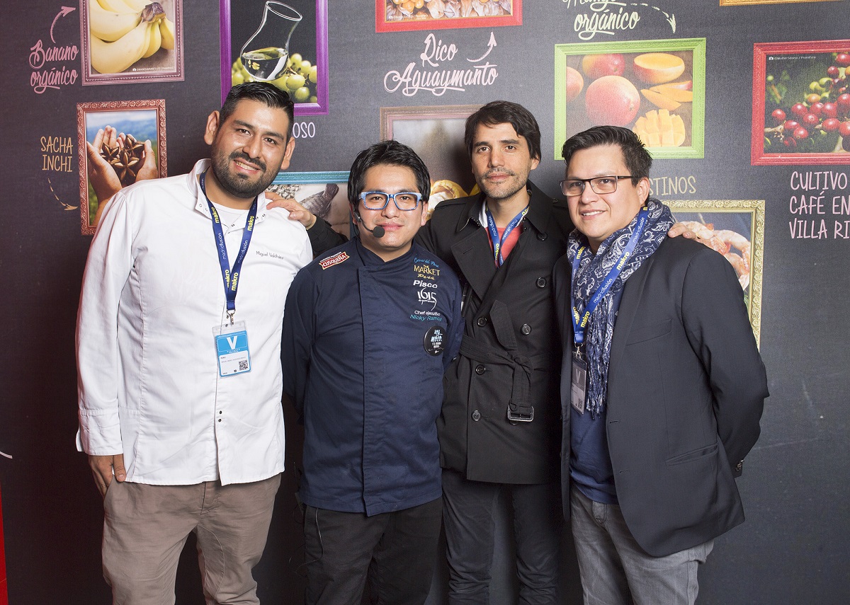 Chefs peruanos (de izquierda a derecha): Miguel Valdivieso, Miki Ramos, Virgilio Martínez y Luis Arévalo.
