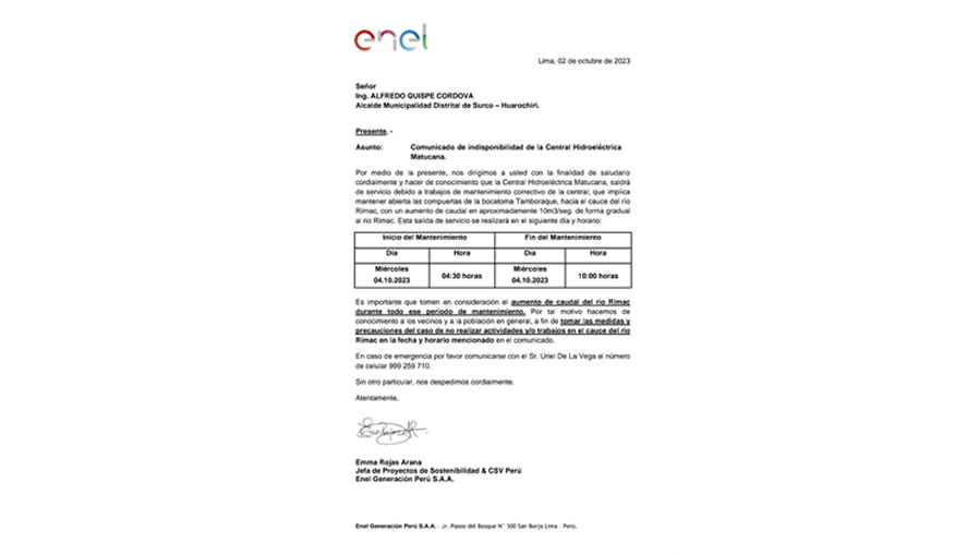 Comunicado.