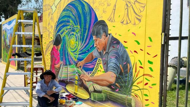 Pintado de murales en el Parque Zonal  