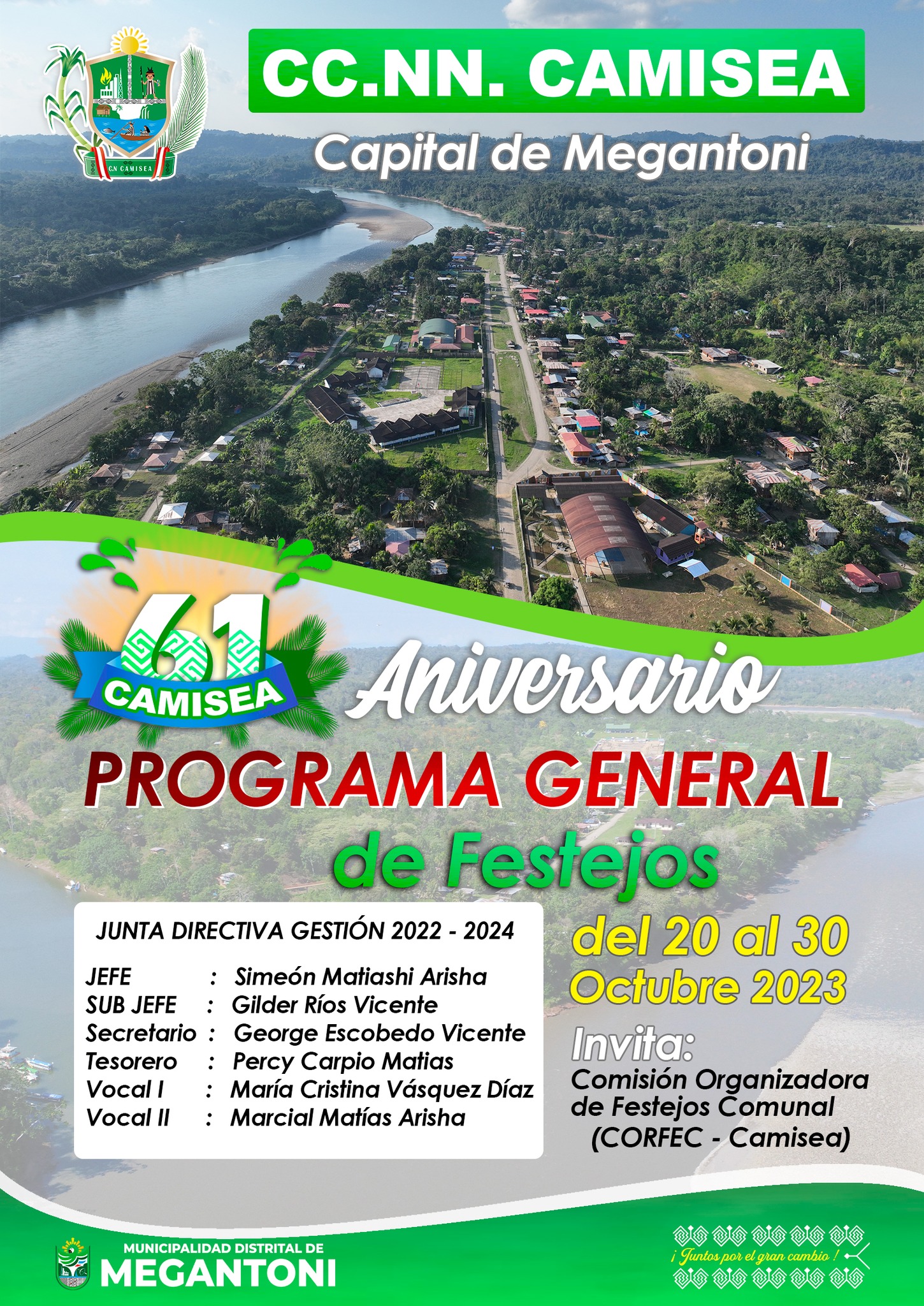 Lanzamiento oficial del programa general de festejos "Camisea 2023"