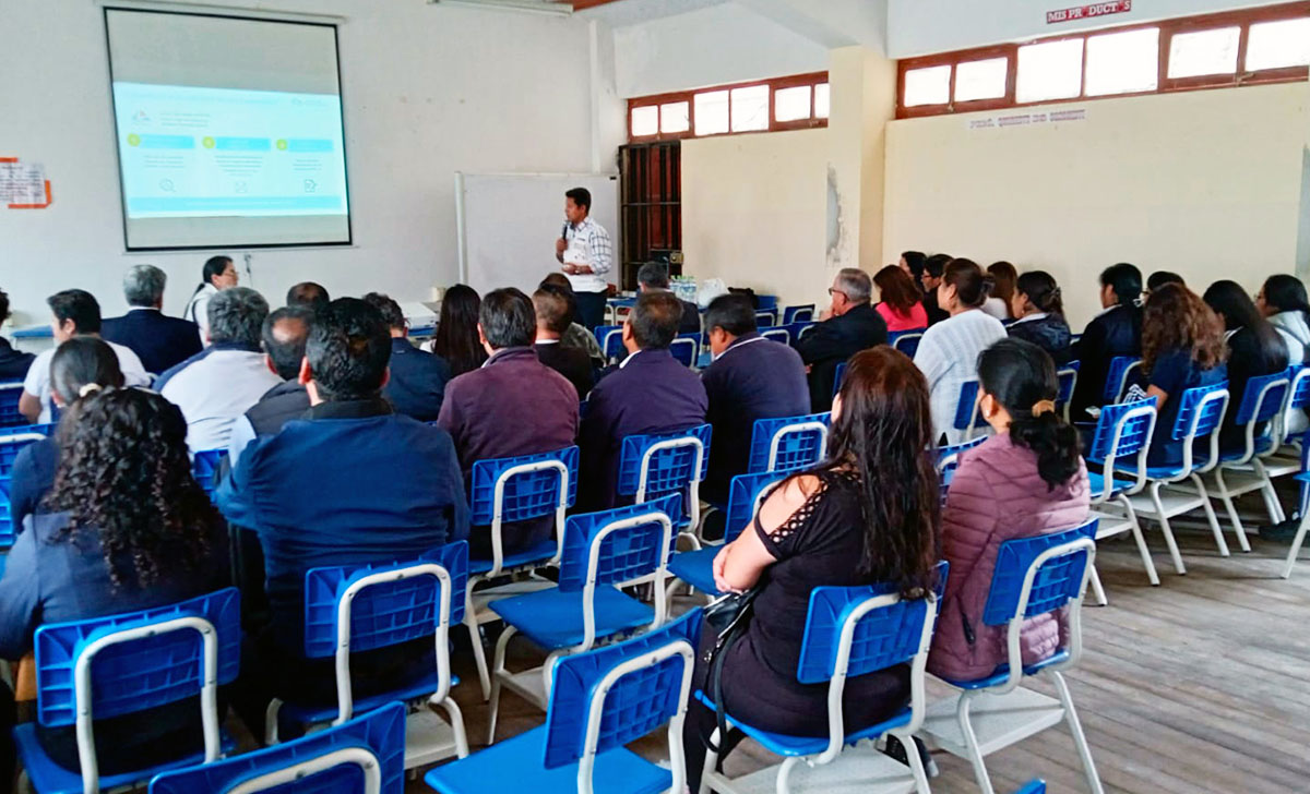 Presentamos diseño de su Escuela Bicentenario a comunidad educativa de San Marcos en Cajamarca