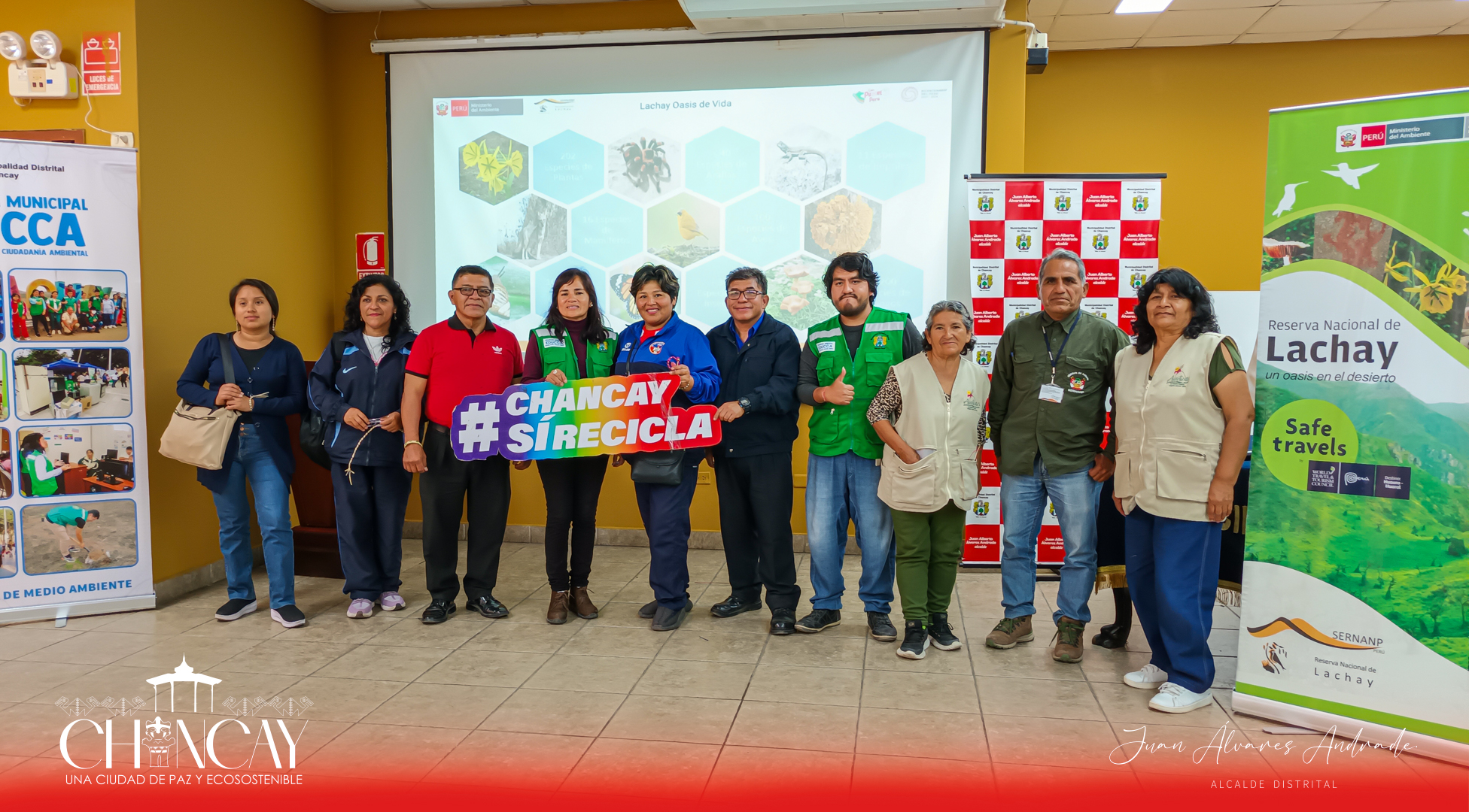 En colaboración con la Asociación de Artesanas de las Mujeres de Medio Mundo, organizó un ecotaller en el Auditorio Municipal de Chancay.