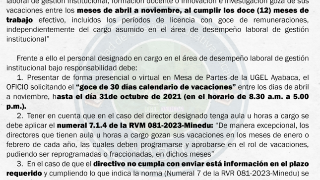 comunicado