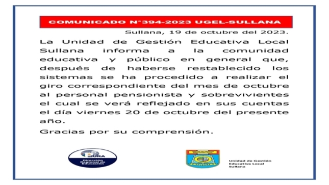 Comunicado N°394-2023

